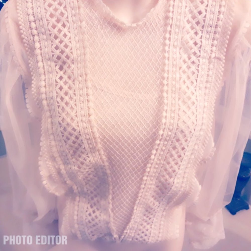 LONG SLEEVE BLOUSE FOR COCKTAIL PARTY